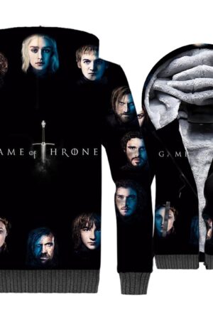 Game of Thrones Jackets - Game of Thrones Series Movie Character Combination Cool 3D Fleece Jacket