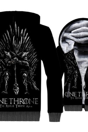 Game of Thrones Jackets - Game of Thrones Series One Throne Super Cool 3D Fleece Jacket