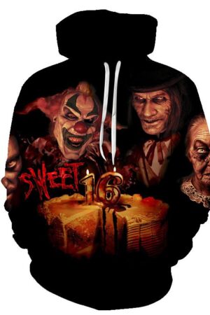 Halloween Devil The Clown Face 3D Printed Hoodie