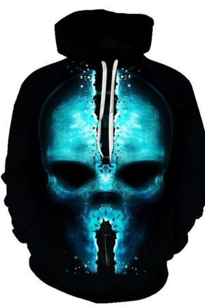 Halloween Devil White Skull 3D Printed  Hoodie