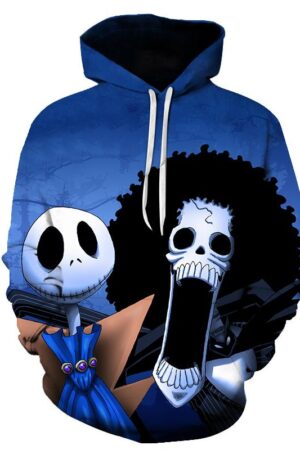 Halloween Jack Skellington and Zombie 3D Printed Hoodie