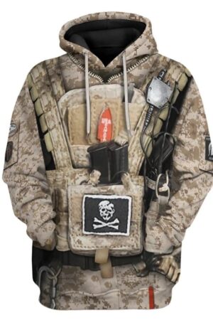 Historical Personage Navy Seal Team Six 3D Printed Cosplay Hoodie