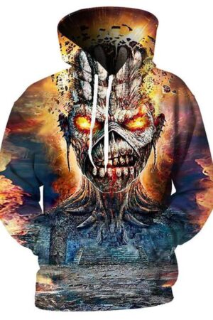 Hoodie 3D Iron Maiden Pullover Hoody Sweatshirt Top Streetwear
