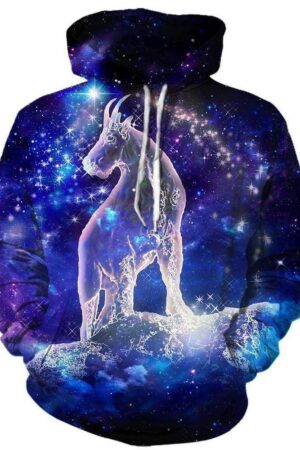 Horoscope Capricorn Hoodies - Pullover Black Hoodie
