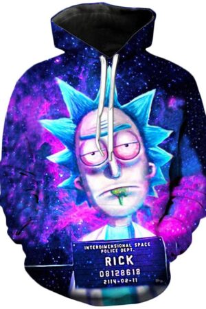 Iridescent Rick | Rick and Morty 3D Printed Unisex Hoodies