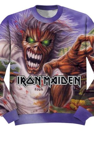 Iron Maiden Hoodie 3D Print Pullover Unisex Rock Music Band Sweatshirt