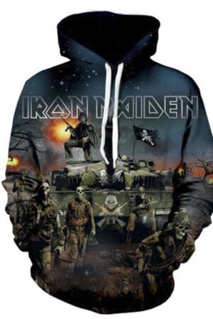 Iron Maiden Hoodie - Rock Hoodie Eddies Jumpers Hooded Pullover