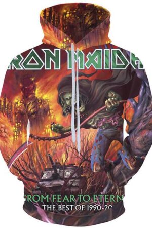 Iron Maiden Slip Knot 3D Hoodie Rock Band Metallic Sweatshirt
