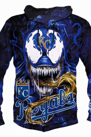 Kansas City Royals Venom Hoodies - Pullover Blue Hoodie