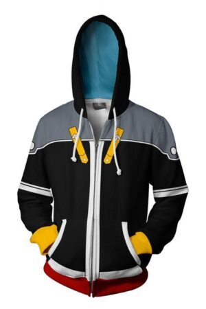Kingdom Hearts 2 Sora Hoodies - Zip Up Black Hoodie