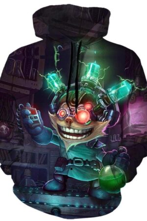 League Of Legend Ziggs Hoodies - Pullover Black Hoodie