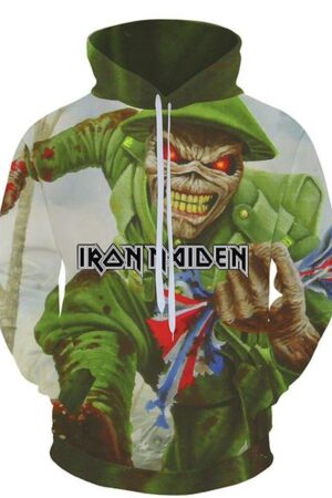 Men Iron Maiden Sweatshirts 3d Print Band Hoodie Lifelike Pullover