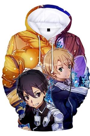 Men's Sweatshirt Hoodie 3D Sword Art Online Role Playing Realistic Sportswear