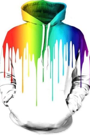 Mens/Womens Dripping Paint Hoodie