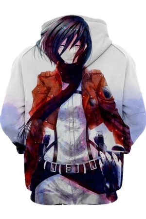 Mikasa Attack On Titan Blood-3D Printed Hoodie