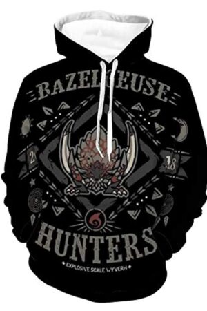 Monster Hunter World Hoodies - Bazelgeuse 3D Print Casual Pullover