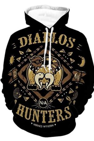 Monster Hunter World Hoodies - Diablos 3D Print Casual Pullover