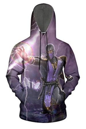 Mortal Kombat Hoodie - Sub-Zero Purple Unisex 3D Full Print Funny Pullover Hoodie