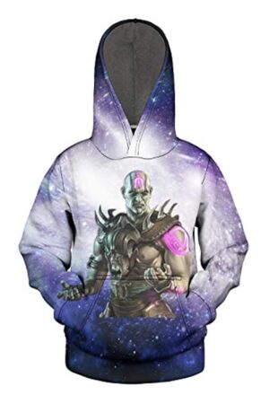 Mortal Kombat Hoodie - Unisex Quan Chi Light Purple 3D Print Pullover Drawstring Hoodie