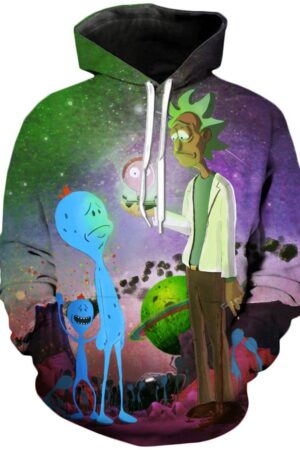 Mr. Meseeks and Rick and Morty 3D Printed Unisex Hoodies