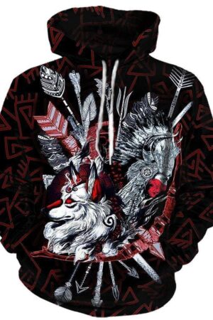 Native american Indians Hoodies - Pullover Black Hoodie