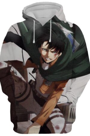 New Levi Ackerman Attack On Titan 3D Printed Hoodie