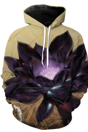 Nicol Bolas Lotus Card Hoodies - Magic the Gathering Black Lotus Pullover Hoodie