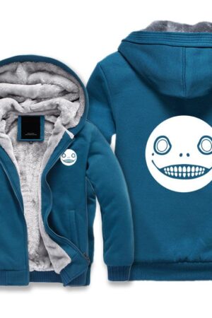 NieR: Automata Jackets - Solid Color NieR: Automata White Smiley Face Super Cool Jacket