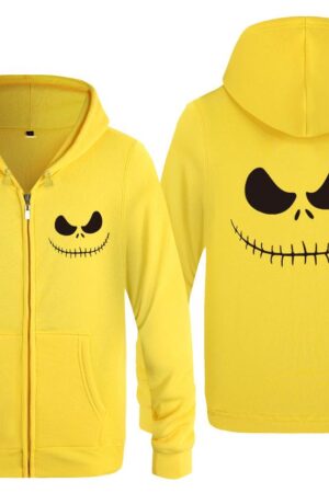 Nightmare Before Christmas Jack Hoodies - Nightmare Before Christmas Hoodies - Cool Jack Black Eyes Christmas Zip Up Hoodie