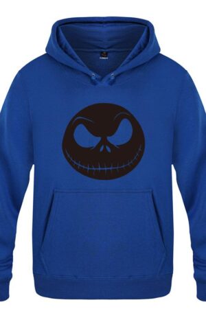 Nightmare Before Christmas Jack Hoodies - Nightmare Before Christmas Hoodies - Cool Jack Black Skull Icon Christmas Hoodie