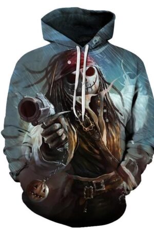 Nightmare Before Christmas Jack Hoodies - Nightmare Before Christmas Hoodies - Pirate Jack Pull Over Hoodie