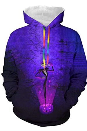 Nightmare Before Christmas Jack Skellington Hooded Sweatshirt Pullover Hoodie