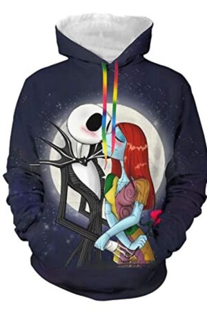 Nightmare Before Christmas Jack Skellington Print Hoodie