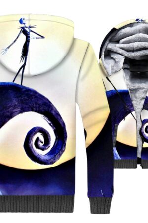 Nightmare Before Christmas Jackets - Jack Skull Series Nightmare Before Christmas Jack Skull Super Cool 3D Fleece Jacket