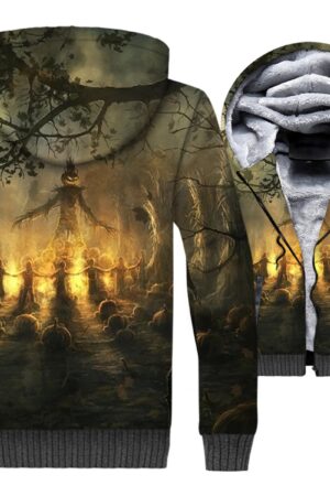 Nightmare Before Christmas Jackets - Nightmare Before Christmas Series Evil Scarecrow 3D Fleece Jacket