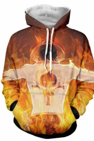 One Piece Fire Fist Ace 3D Printed Hoodie
