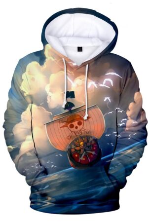 One Piece Hoodies - One Piece Anime Pirate Ship Series Super Cool Hoodie