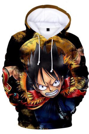 One Piece Hoodies - One Piece Series Anime Ace Fire Storm Super Cool Hoodie
