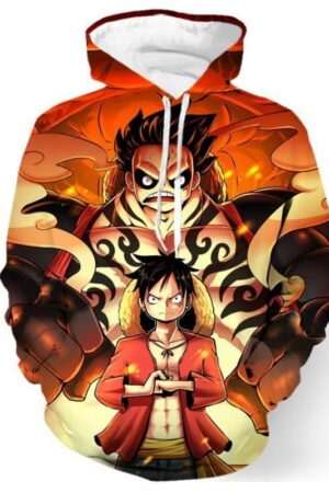 One Piece Luffy Gear Fourth 3D Hoodie