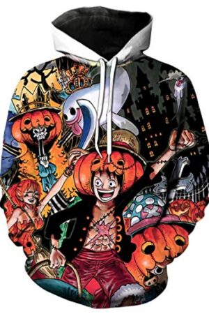One Piece Luffy Hoodie - Unisex Anime 3D Printed Pullover Sweatshirt
