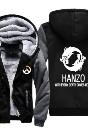 Overwatch Hanzo Jackets - Black Fleece Jacket