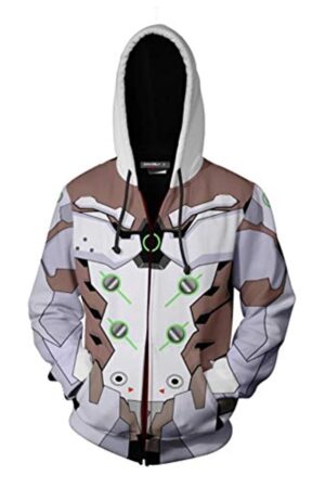 Overwatch Hoodie - Adult Shimada Genji Hooded Sweatshirt Hoodie Zipper Jacket