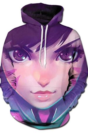 Overwatch Hoodie - D.Va 3D Print Hooded Pullover Sweatshirt