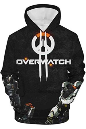 Overwatch Hoodie - Overwatch Logo Black 3D Print Hooded Pullover Sweatshirt