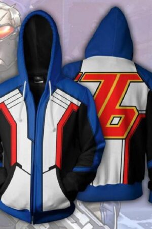 Overwatch Hoodie - Soldier 76 Zip Up Hoodie