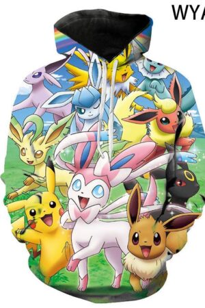 Pokemon 3D printed Hoodies - Fashion Sweatshirts