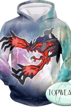Pokemon Hoodies - Dark Flying Pokemon Yveltal Hoodie