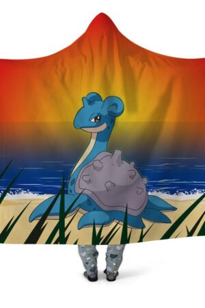Pokemon Lapras Hooded Blanket - Crawl Red Blanket