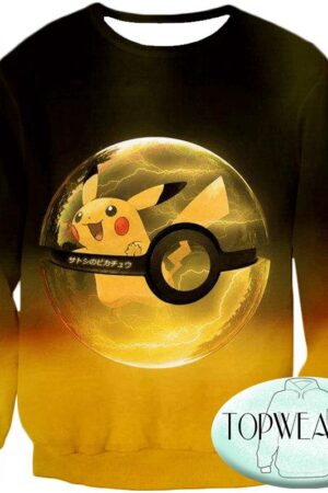Pokemon Sweatshirts - Best Pokemon Pikachu Pokeball Sweatshirt