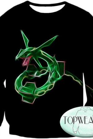 Pokemon Sweatshirts - Legendary Flying Dragon Rayquaza Sweatshirt